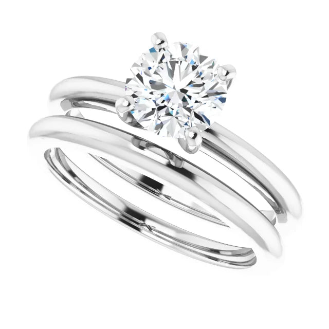 Fine Band Solitaire Engagement Ring