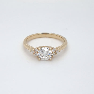 Custom Made Engagement Ring With A Round Brilliant Cut for Lauren