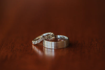 Custom Designed Sapphire & Diamond Trilogy Engagement Ring & Wedder Set